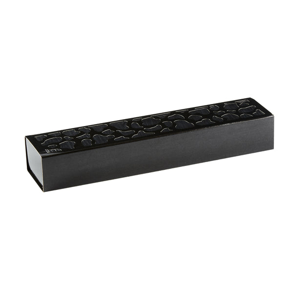Restaurantware Sentiero Rectangle Black Paper Macaron Box - Holds 5 Macarons - 10" X 2 1/4" X 1 1/2" - 100 Count Box