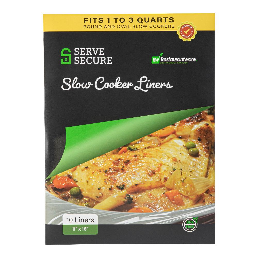 restaurantware Serve Secure Clear Plastic Liner - Fits 1 To 3 Qt Slow Cooker BPA-Free - 11" x 16" - 500 count box restaurantware Serve Secure Clear Plastic Liner - Fits 1 To 3 Qt Slow Cooker BPA-Free - 11" x 16" - 500 count box