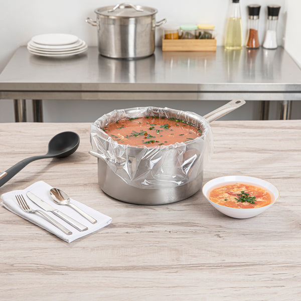 Restaurantware Serve Secure Clear Plastic Liner - Fits 3 To 8 Qt Slow Cooker BPA-Free - 13" X 21" - 500 Count Box