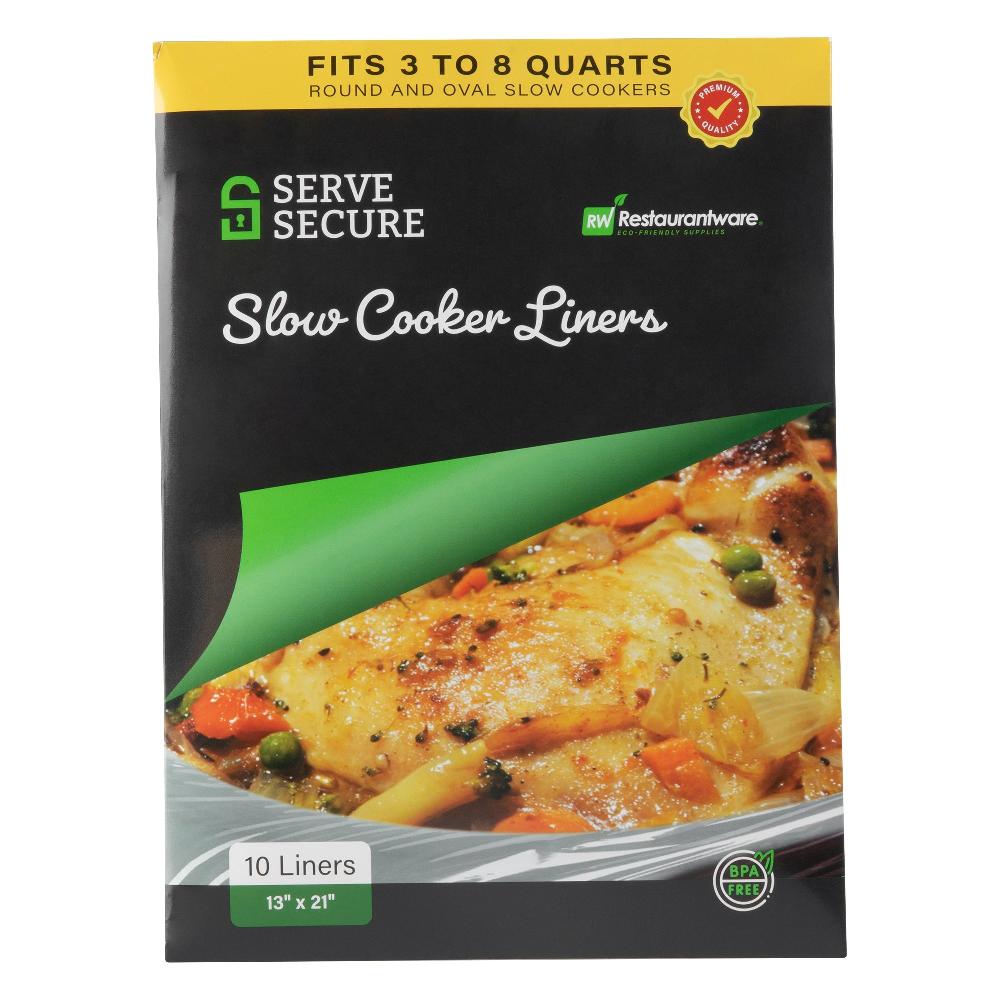 restaurantware Serve Secure Clear Plastic Liner - Fits 3 To 8 Qt Slow Cooker BPA-Free - 13" x 21" - 500 count box restaurantware Serve Secure Clear Plastic Liner - Fits 3 To 8 Qt Slow Cooker BPA-Free - 13" x 21" - 500 count box