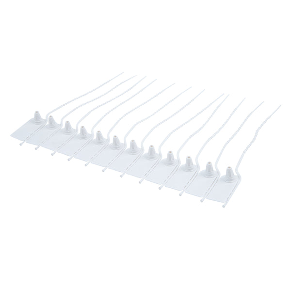 Restaurantware Serve Secure White Security Zip Tie - Tamper-Evident - 7 3/4" - 100 Count Box