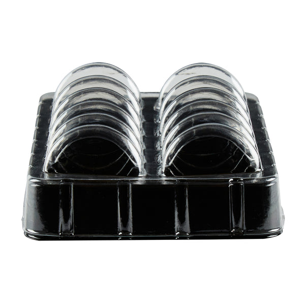 Restaurantware Shock Safe Rectangle Black Plastic Macaron Take Out Box - Fits 12 Macarons - 11" X 4 1/2" X 2" - 100 Count Box