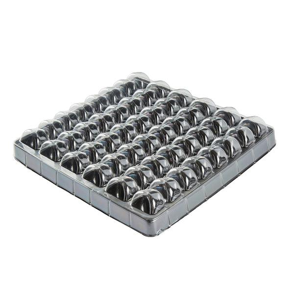 Restaurantware Shock Safe Rectangle Black Plastic Macaron Take Out Box - Fits 48 Macarons - 13 1/4" X 13 1/4" X 2" - 100 Count Box