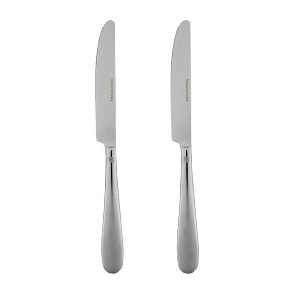 Restaurantware Sovereign 13/0 Stainless Steel Table Knife - 9 1/4" - 2 Count Box