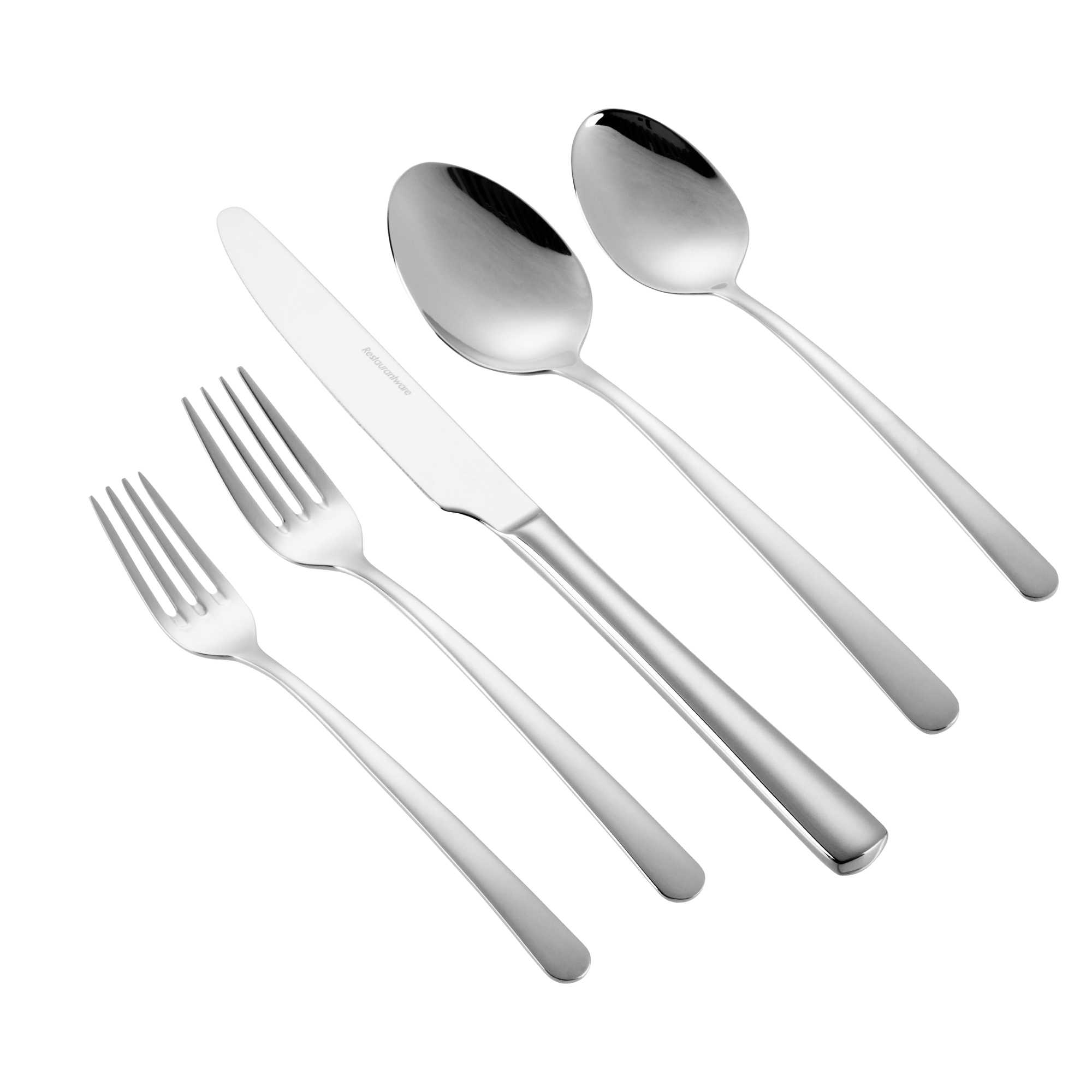 restaurantware Speculo 18/10 Stainless Steel Flatware Set - with Service for 2 - 10 count box