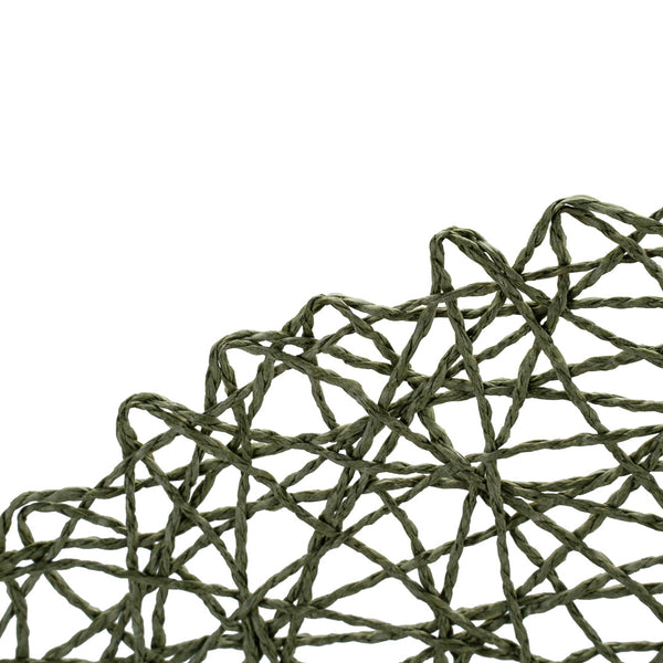 Restaurantware Spinweave Round Green Paper Handmade Placemat - Semi-Disposable - 15" X 15" - 6 Count Box