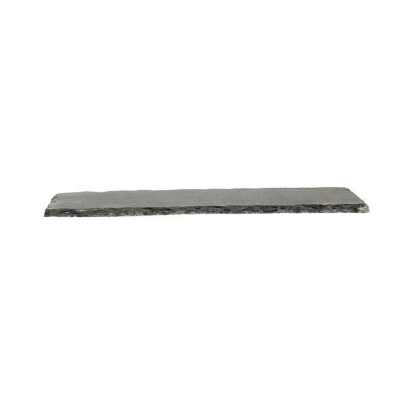 Restaurantware Stone Tek Rectangle Black Slate Serving Plate - 9 3/4" X 4 3/4" - 4 Count Box