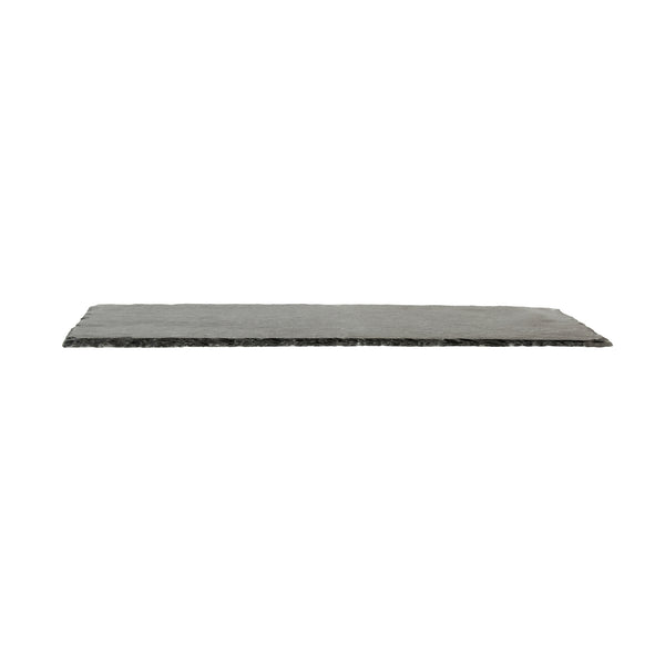 Restaurantware Stone Tek Rectangle Black Slate Serving Tray - 11 3/4" X 7 3/4" - 4 Count Box