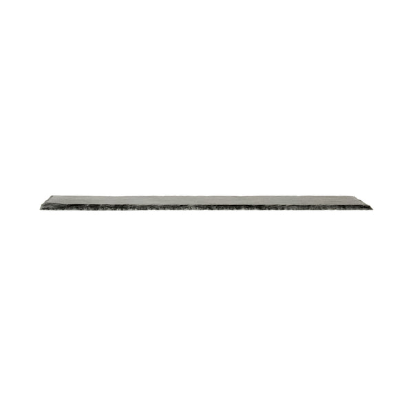 Restaurantware Stone Tek Rectangle Black Slate Serving Tray - 11 3/4" X 4" - 4 Count Box