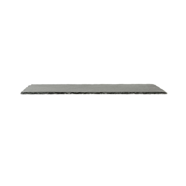 Restaurantware Stone Tek Rectangle Black Slate Serving Tray - 15 3/4" X 7 3/4" - 4 Count Box