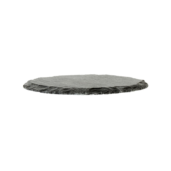 Restaurantware Stone Tek Round Black Slate Appetizer / Tasting Plate - 4" X 4" - 10 Count Box