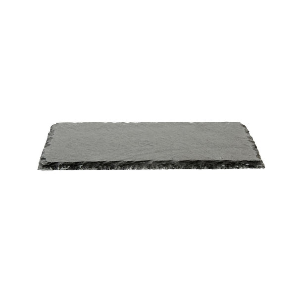 Restaurantware Stone Tek Square Black Slate Appetizer / Tasting Plate - 6" X 6" - 10 Count Box
