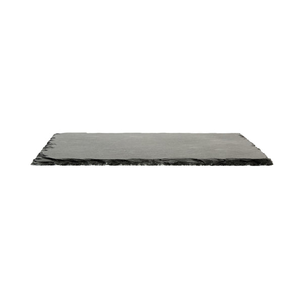 Restaurantware Stone Tek Square Black Slate Serving Plate - 10" X 10" - 4 Count Box