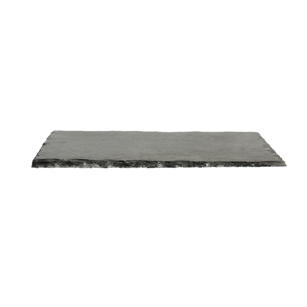 Restaurantware Stone Tek Square Black Slate Serving Plate - 8" X 8" - 10 Count Box