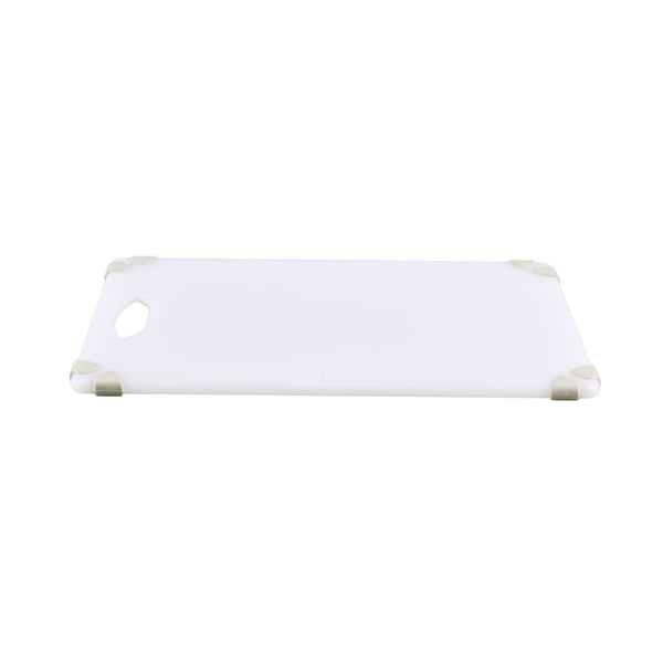 Restaurantware Sure Grip White Plastic Cutting Board - Non-Slip Measurement Markers Carrying Handle - 12" X 18" - 1 Count Box
