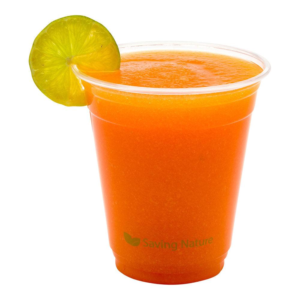 restaurantware Sustain 12 oz Round Clear PLA Plastic Drinking Cup - Compostable - 3 3/4" x 3 3/4" x 4 1/4" - 1000 count box