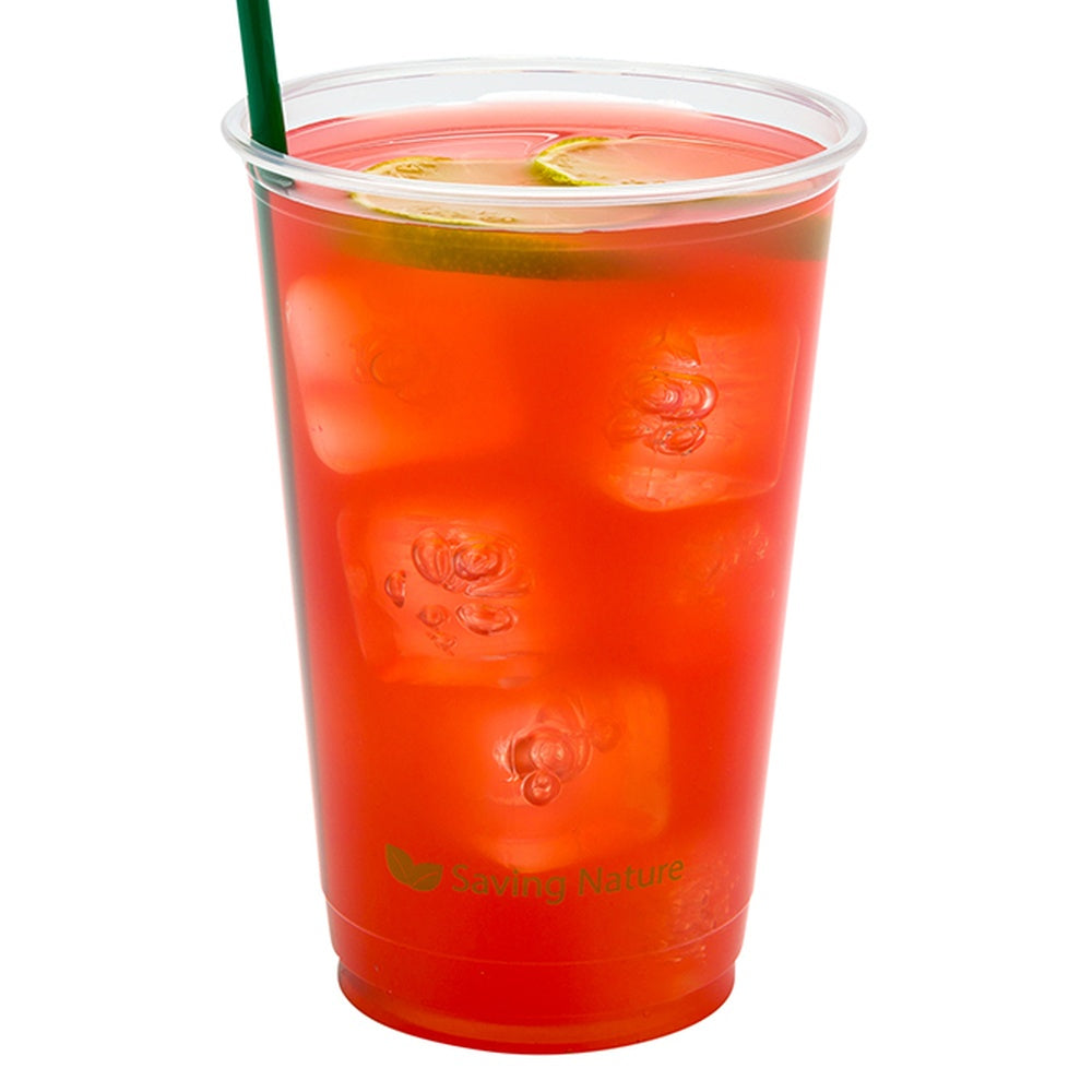 restaurantware Sustain 16 oz Round Clear PLA Plastic Drinking Cup - Compostable - 3 3/4" x 3 3/4" x 4 3/4" - 1000 count box