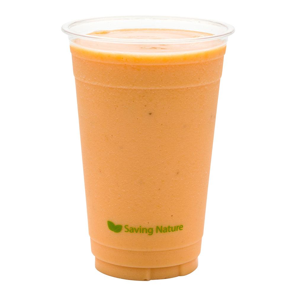 restaurantware Sustain 20 oz Round Clear PLA Plastic Drinking Cup - Compostable - 3 3/4" x 3 3/4" x 5 3/4" - 1000 count box