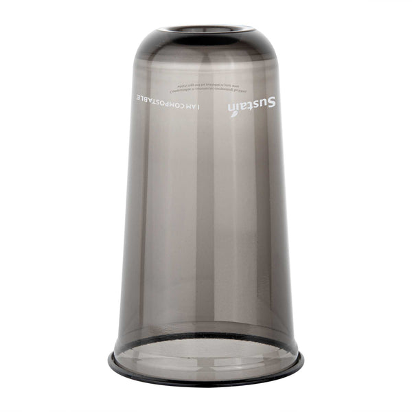 Restaurantware Sustain 24 Oz U-Shape Black PLA Plastic Drinking Cup - Compostable Rounded Bottom - 3 1/2" X 3 1/2" X 6" - 1000 Count Box