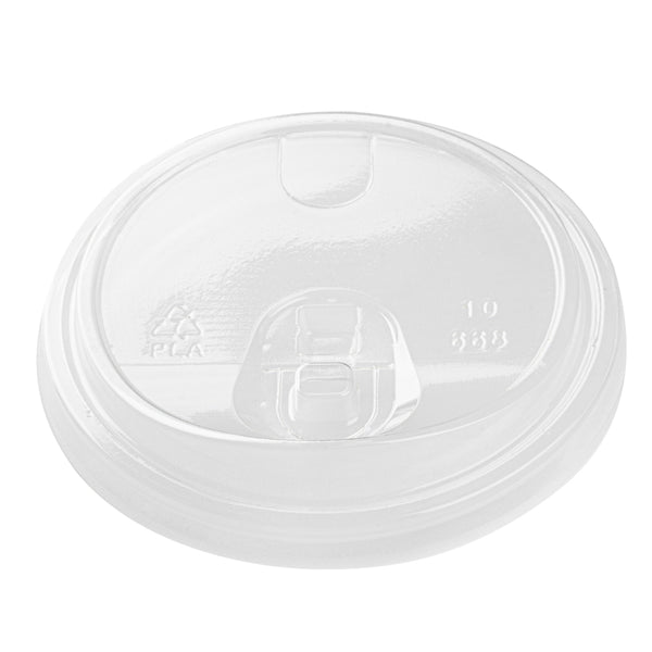 Restaurantware Sustain Clear PLA Plastic Straw Or Sip Cold Cup Lid - Fits 9 12 16 20 And 22 Oz Compostable - 1000 Count Box