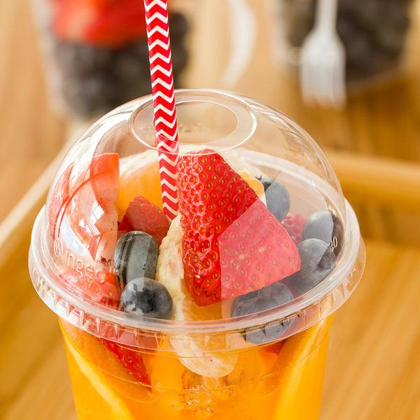 Restaurantware Sustain Round Clear PLA Plastic Dome Lid - Fits 9 12 16 And 20 Oz Drinking Cup - 1000 Count Box