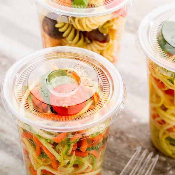 Restaurantware Sustain Round Clear PLA Plastic Flat Lid - For 9 12 16 And 20 Oz Drinking Cup Compostable - 1000 Count Box