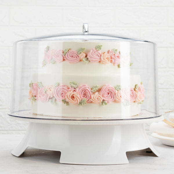 Restaurantware Sweet Vision Round Clear Cake Cover - 12" X 12" X 6 1/2" - 1 Count Box