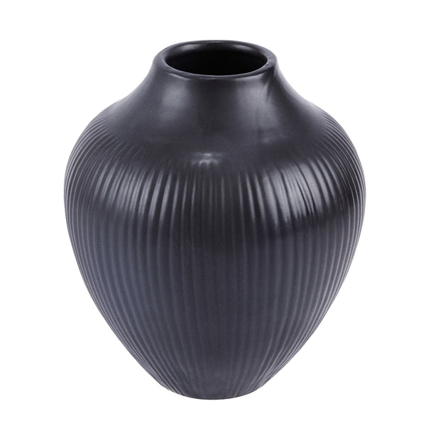 Restaurantware Table Art Black Ceramic Balloon Vase - 7'' X 7'' X 8'' - 1 Count Box