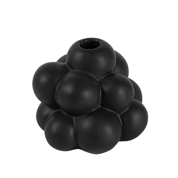 Restaurantware Table Art Black Ceramic Bubble Vase - 5'' X 5'' X 4 1/4'' - 1 Count Box