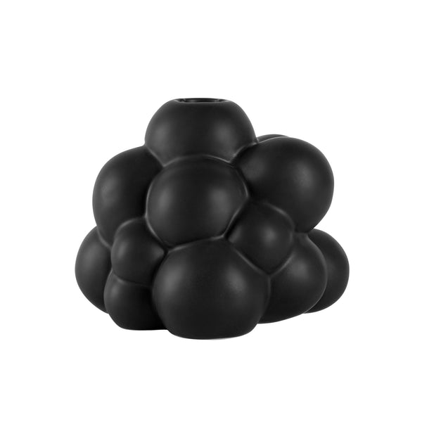 Restaurantware Table Art Black Ceramic Bubble Vase - 5'' X 5'' X 4 1/4'' - 1 Count Box
