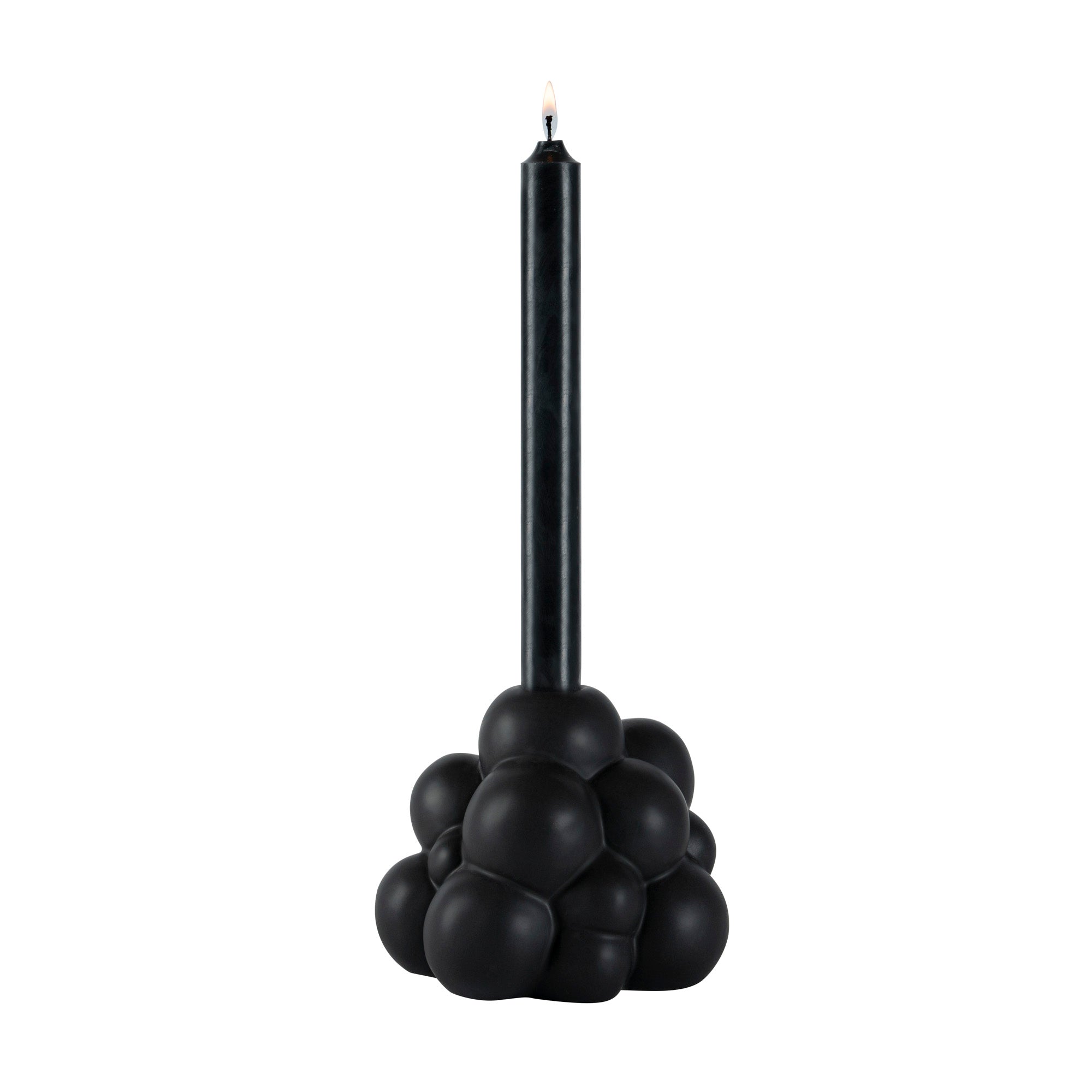 restaurantware Table Art Black Ceramic Bubble Vase - 5'' x 5'' x 4 1/4'' - 1 count box