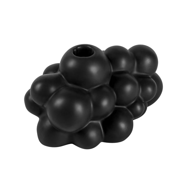 Restaurantware Table Art Black Ceramic Bubble Vase - 6 1/2'' X 4'' X 4'' - 1 Count Box