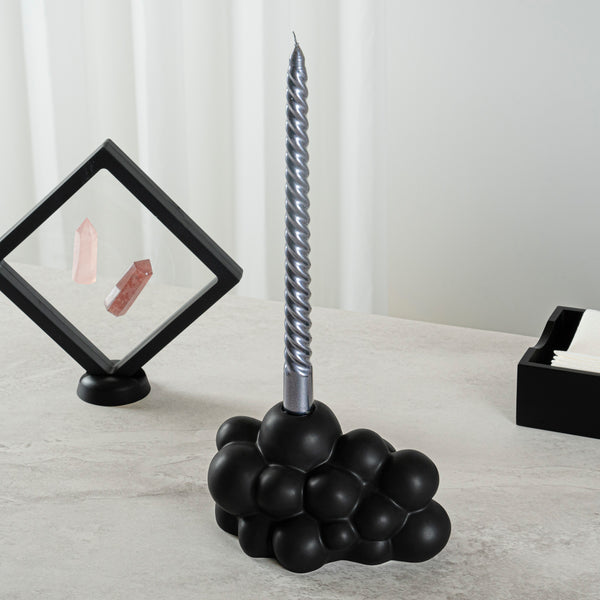 Restaurantware Table Art Black Ceramic Bubble Vase - 6 1/2'' X 4'' X 4'' - 1 Count Box