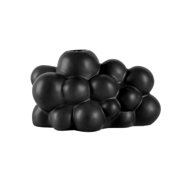Restaurantware Table Art Black Ceramic Bubble Vase - 6 1/2'' X 4'' X 4'' - 1 Count Box