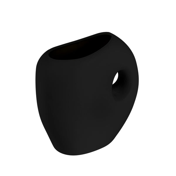 Restaurantware Table Art Black Ceramic Jug Vase - 8 3/4'' X 4 1/2'' X 9 1/2'' - 1 Count Box