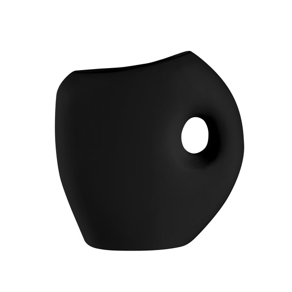 Restaurantware Table Art Black Ceramic Jug Vase - 8 3/4'' X 4 1/2'' X 9 1/2'' - 1 Count Box