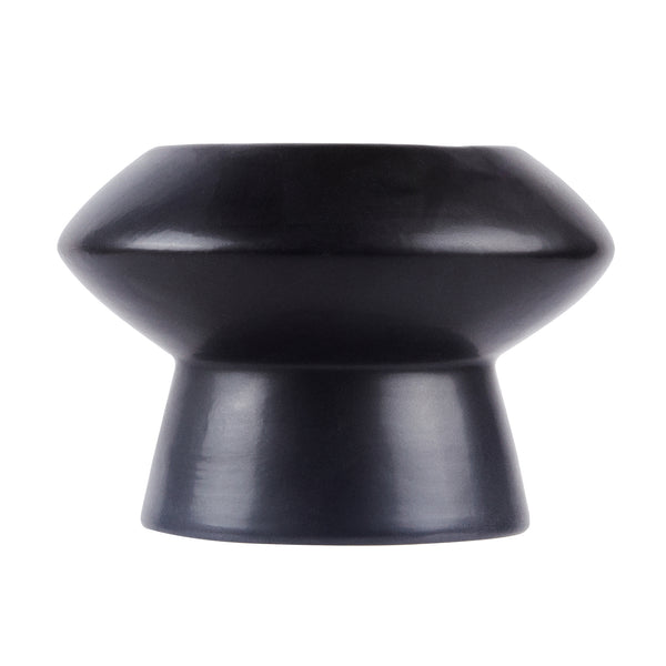 Restaurantware Table Art Black Ceramic Mushroom Vase - 5 3/4'' X 5 3/4'' X 4'' - 1 Count Box