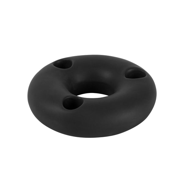 Restaurantware Table Art Black Ceramic Ring Vase - 6'' X 6'' X 1 3/4'' - 1 Count Box