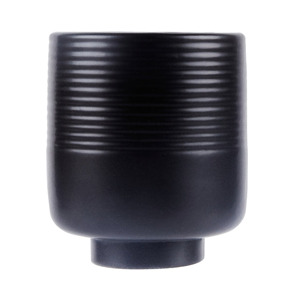 Restaurantware Table Art Black Ceramic Tea Cup Vase - 3'' X 3'' X 3 1/2'' - 1 Count Box