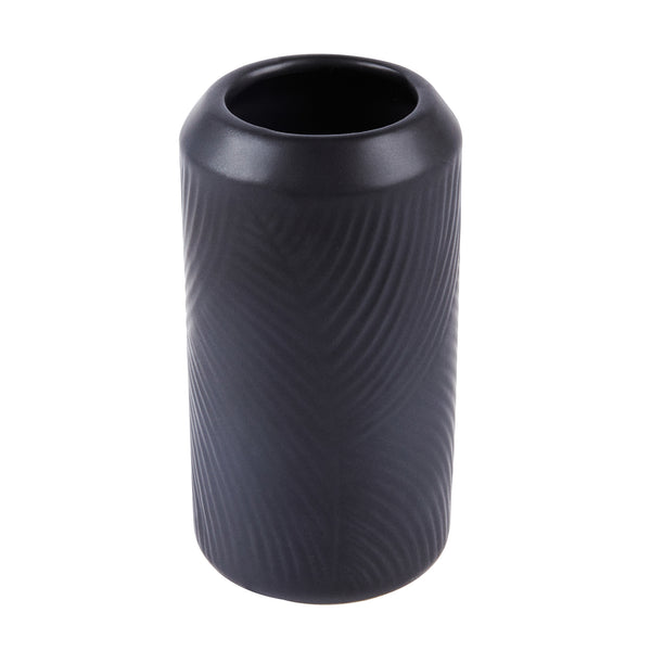 Restaurantware Table Art Black Ceramic Vintage Vase - 3 1/4'' X 3 1/4'' X 6'' - 1 Count Box