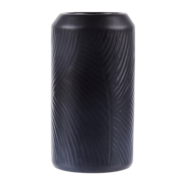 Restaurantware Table Art Black Ceramic Vintage Vase - 3 1/4'' X 3 1/4'' X 6'' - 1 Count Box