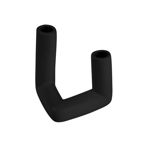 Restaurantware Table Art Rectangle Black Ceramic Abstract Vase - 6 1/4'' X 5'' X 6'' - 1 Count Box