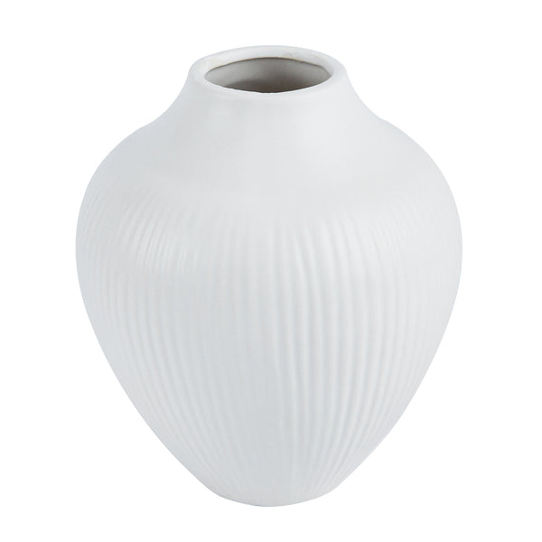 Restaurantware Table Art White Ceramic Balloon Vase - 7'' X 7'' X 8'' - 1 Count Box