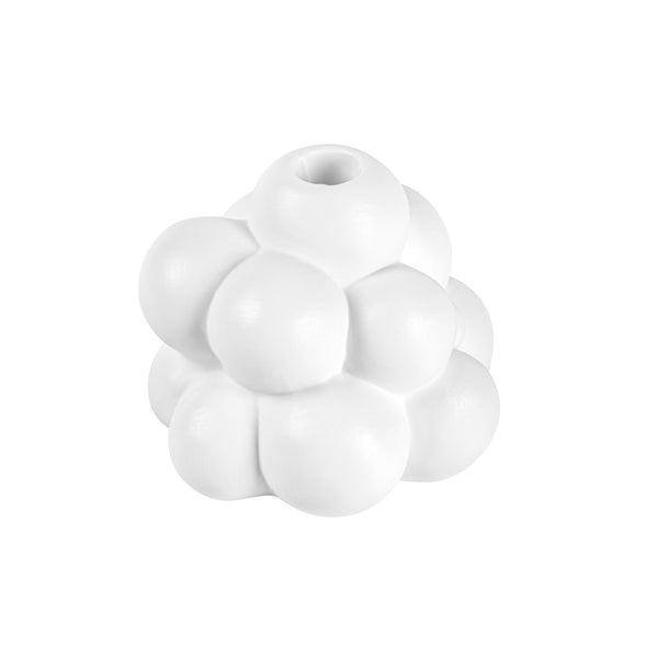 Restaurantware Table Art White Ceramic Bubble Vase - 5'' X 5'' X 4 1/4'' - 1 Count Box