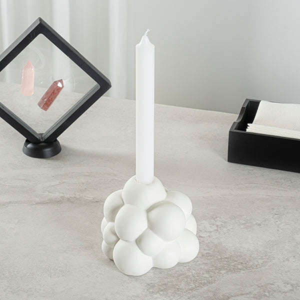 Restaurantware Table Art White Ceramic Bubble Vase - 5'' X 5'' X 4 1/4'' - 1 Count Box