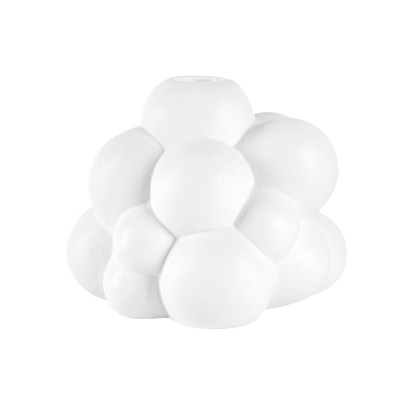 Restaurantware Table Art White Ceramic Bubble Vase - 5'' X 5'' X 4 1/4'' - 1 Count Box