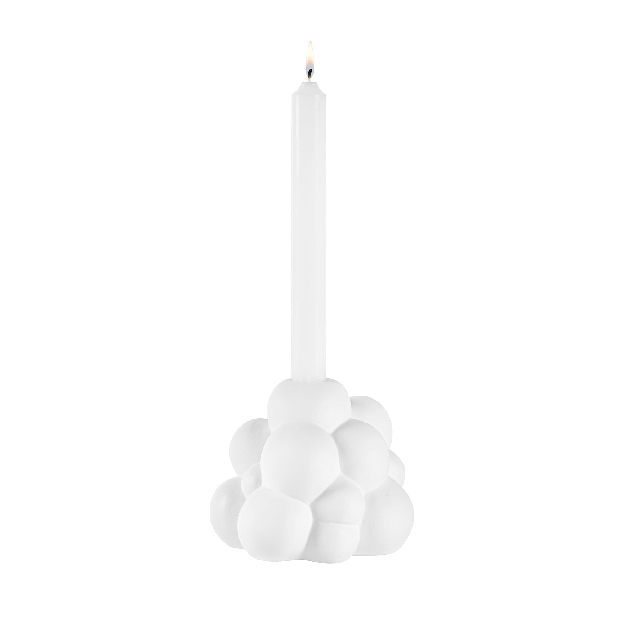 restaurantware Table Art White Ceramic Bubble Vase - 5'' x 5'' x 4 1/4'' - 1 count box