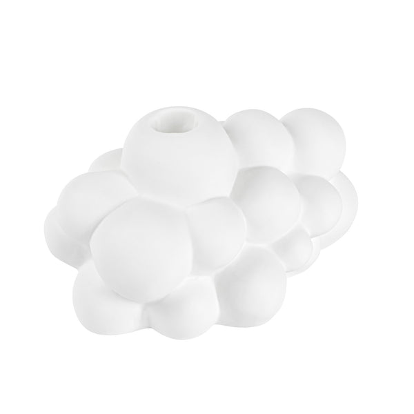 Restaurantware Table Art White Ceramic Bubble Vase - 6 1/2'' X 4'' X 4'' - 1 Count Box