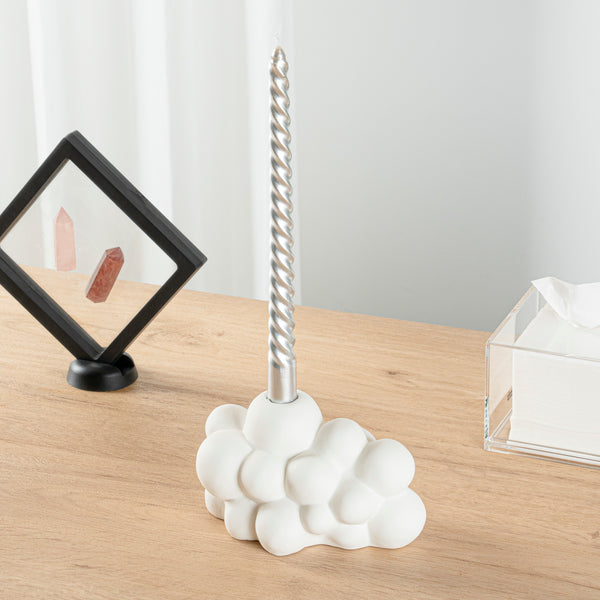 Restaurantware Table Art White Ceramic Bubble Vase - 6 1/2'' X 4'' X 4'' - 1 Count Box