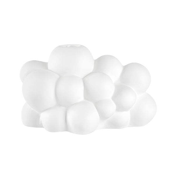 Restaurantware Table Art White Ceramic Bubble Vase - 6 1/2'' X 4'' X 4'' - 1 Count Box